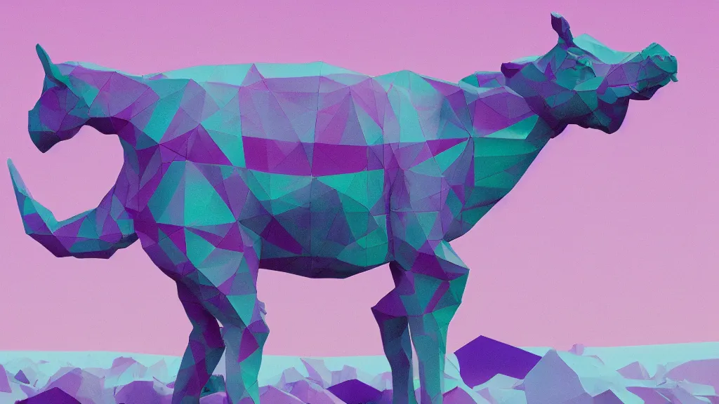 Image similar to vaporwave external complex polygon dromedary