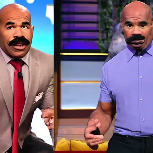 Image similar to steve harvey body slamming pewdiepie on the ocean