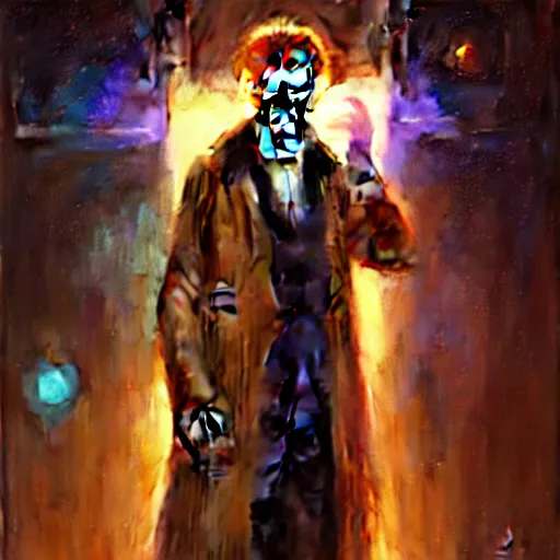 Image similar to david bowie as doctor who, radiant light, caustics, heroic, bright iridescent light, by gaston bussiere, bayard wu, greg rutkowski, maxim verehin