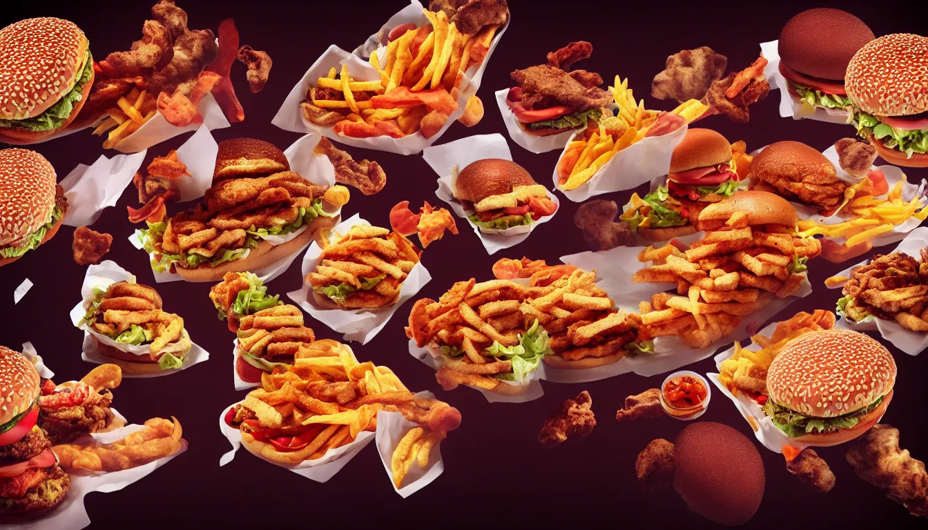 Prompt: aesthetic human bodies, fighting over scraps of fast food, hyper realistic photo, full colour, upscale, 8 k