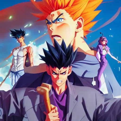 Image similar to hero world yu yu hakusho, behance hd by jesper ejsing, by rhads, makoto shinkai and lois van baarle, ilya kuvshinov, rossdraws global illumination