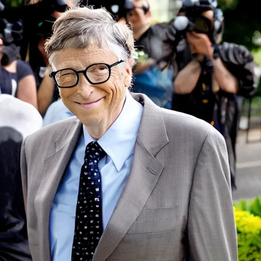 Prompt: bill gates wearing the latest hip hop fashion, award winning photography