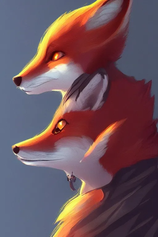 Image similar to a fox fursona, trending on artstation, by kawacy, furry art, digital art, cyberpunk, high quality, backlighting