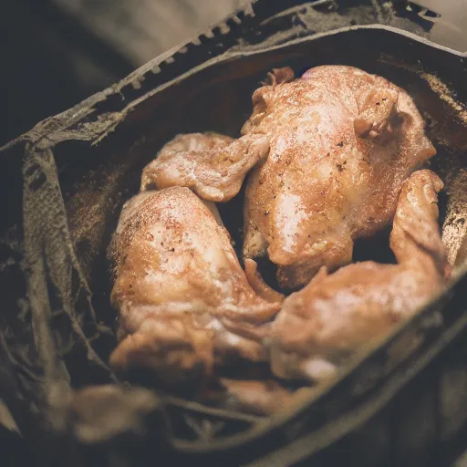 Prompt: chicken ( ( ( ( ( ( ( ( ( ( ( chicken fetus ) ) ) ) ) ) ) ) ) ) ), trending on unsplash, portrait!!