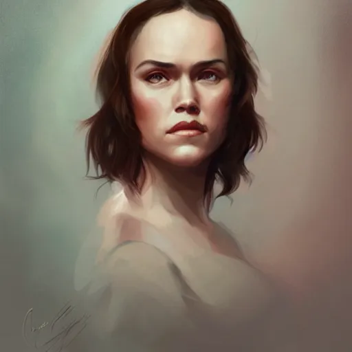 Image similar to portrait of daisy ridley by charlie bowater