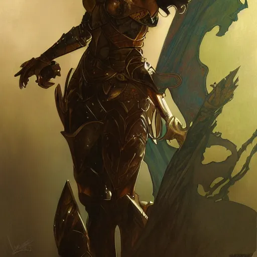 Image similar to half length portrait of a beautiful female elf armored paladin, royo, klimt, miro, vallejo, frazetta, alphonse mucha, greg rutkowski, whealan