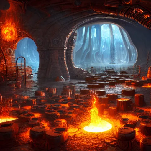 Image similar to beautiful digital fantasy illustration of the forge of worlds, high detail texture, unreal engine, 8k, Photographic quality, ultra hyper realistic quality, 8k definiton, hyper-realistic, cinematic, cinematic lighting