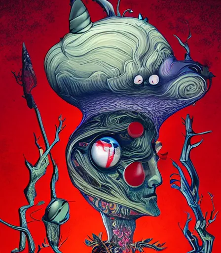 Image similar to Tim Burtons style Schitts Creek by Alex Pardee and Nekro and Petros Afshar, and James McDermott,unstirred paint, vivid color, cgsociety 4K