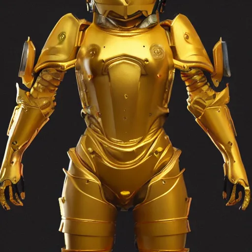 Image similar to Golden armor set, highly detailed, photorealism, substance 3d painter, texturing XYZ, Subsurface scattering, cinematic lighting, Unreal engine 5, octane render, cinema4d, vray, redshift, keyshot, Arnold render, marmoset toolbag,