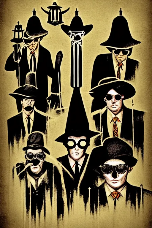 mob-mafia-saints-in-mexico-with-long-hat-and-one-stable-diffusion