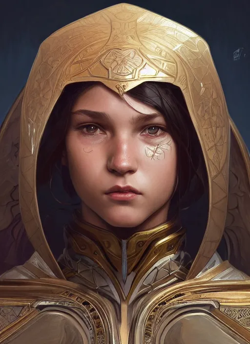 Prompt: perfectly - centered - portrait of a templar kid, intricate, highly detailed, digital painting, artstation, concept art, smooth, sharp focus, illustration, unreal engine 5, 8 k, art by artgerm and greg rutkowski and alphonse mucha