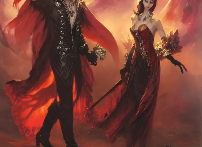 Image similar to vampire nobility by adrian smith and vladimir volegov and alexander averin and delphin enjolras and daniel f. gerhartz