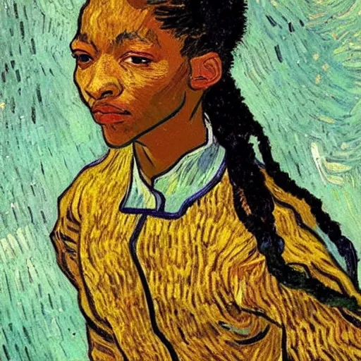 Image similar to van gogh painting of a willow smith