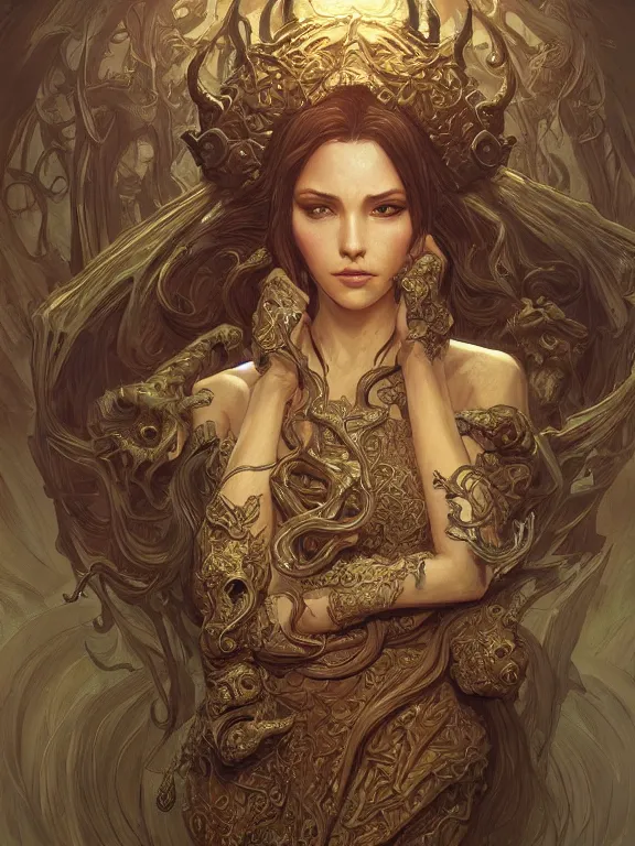 Prompt: cthulhu, d & d, fantasy, intricate, elegant, highly detailed, digital painting, artstation, concept art, wallpaper, smooth, sharp focus, illustration, art by artgerm and greg rutkowski and alphonse mucha