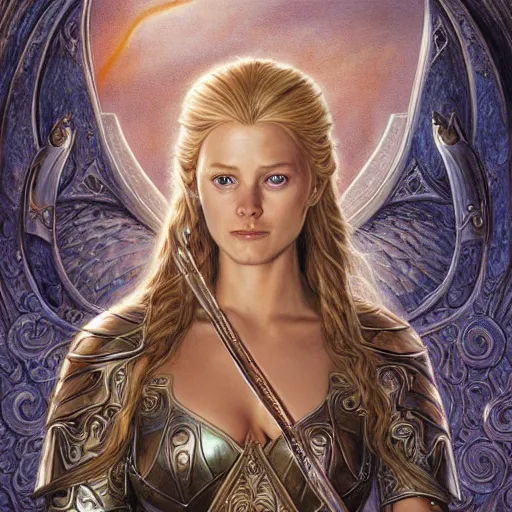 beautiful warrior shieldmaiden Eowyn of Rohan by Mark, Stable Diffusion