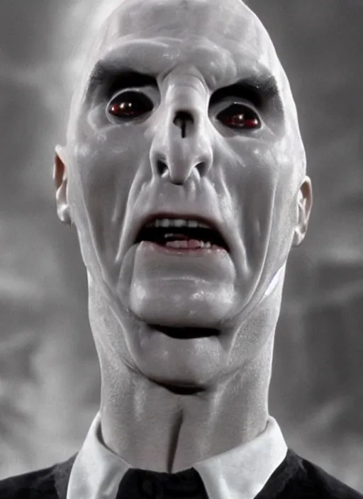 Prompt: Christopher Lee as Voldemort