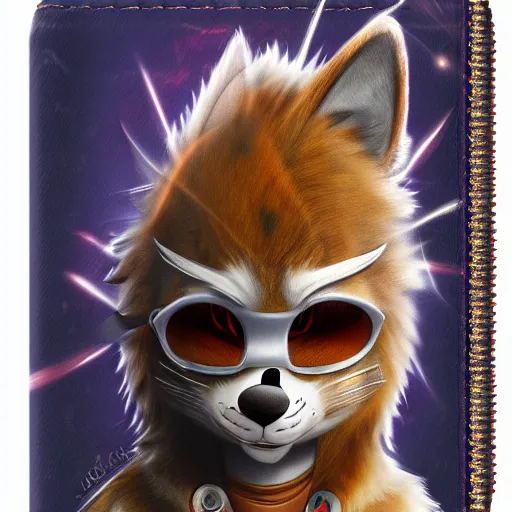 Image similar to ultradetailed digital painting of an furry character with a wallet for face, anime, 8 k, illustration, trending on gc society