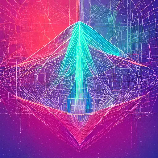 Image similar to detailed illustration of a mathematical graph by alena aenami and annato finnstark