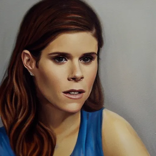 Prompt: an oil painting of kate mara