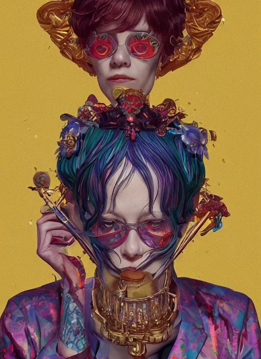 Image similar to gold :: by Martine Johanna and Simon Stålenhag and Chie Yoshii and wlop and Guillermo del toro :: ornate, dynamic, particulate, rich colors, elegant, centered, artstation, smooth, sharp focus, octane render, 3d