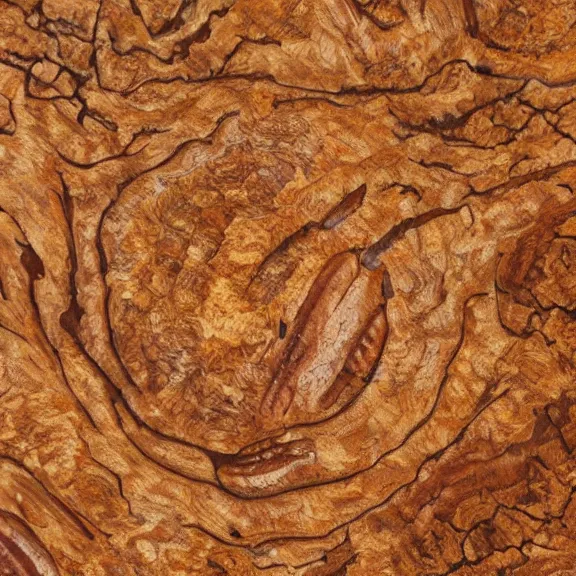 Image similar to pecan hardwood burl, photo realistic, 8k, highly detailed,