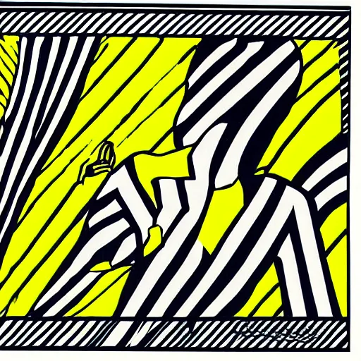 Prompt: african american version of “Drowning Girl” by Roy Lichtenstein