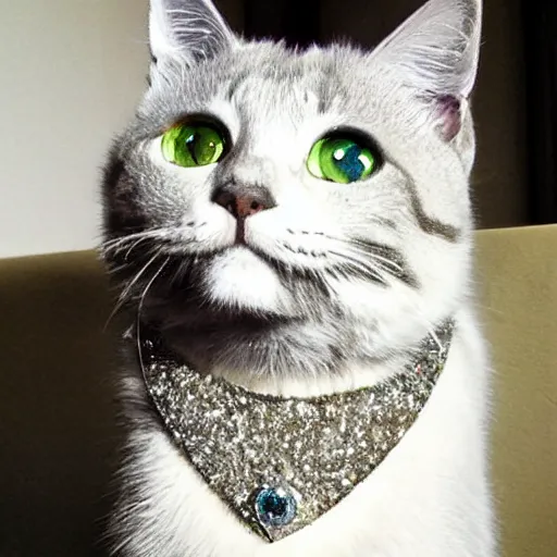 Image similar to diamond cat