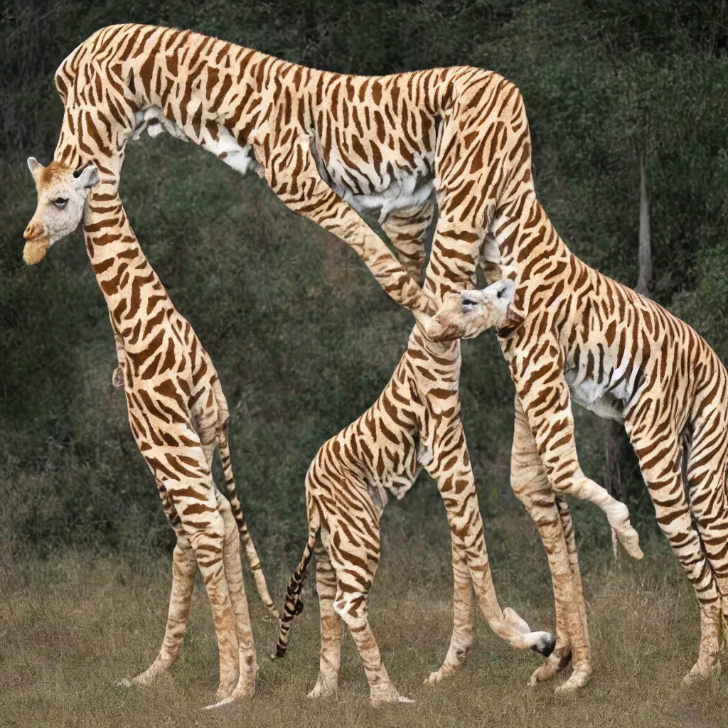 Image similar to combined skin texture of an albino giraffe and bengal tiger, 4k