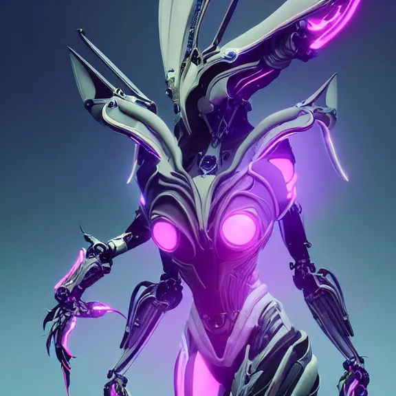 Image similar to highly detailed giantess shot, exquisite warframe fanart, looking up at a giant beautiful majestic saryn prime female warframe, as a stunning anthropomorphic robot female dragon, looming over you, elegantly posing over you, sleek bright white armor with glowing fuchsia accents, camera between detailed robot legs, looking up, proportionally accurate, anatomically correct, sharp detailed robot dragon paws, two arms, two legs, camera close to the legs and feet, giantess shot, furry shot, upward shot, ground view shot, leg and hip shot, elegant shot, epic low shot, high quality, captura, realistic, sci fi, professional digital art, high end digital art, furry art, macro art, giantess art, anthro art, DeviantArt, artstation, Furaffinity, 3D realism, 8k HD octane render, epic lighting, depth of field