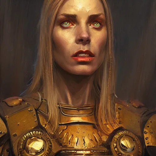 Image similar to the doomslayer as a realistic d & d fantasy cultist, closeup portrait art by donato giancola and greg rutkowski, vintage retro, realistic face, digital art, trending on artstation, symmetry!!