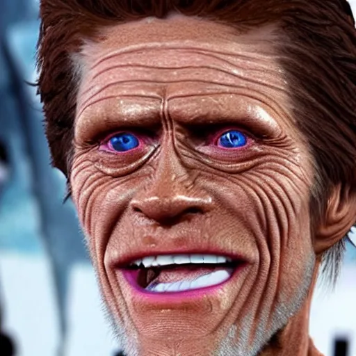 Image similar to willem dafoe frozen in an ice cube