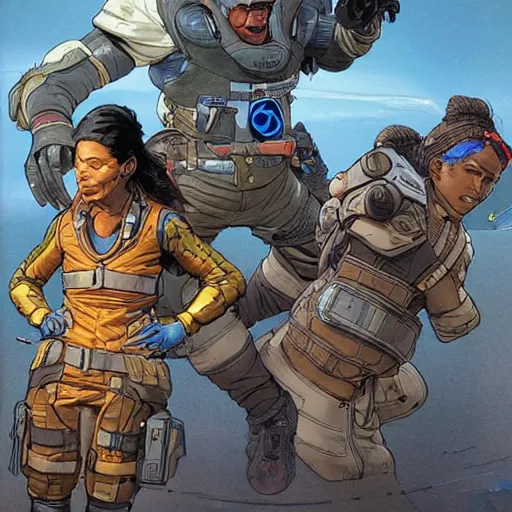 Image similar to wattson. Apex legends. Concept art by James Gurney and Mœbius.