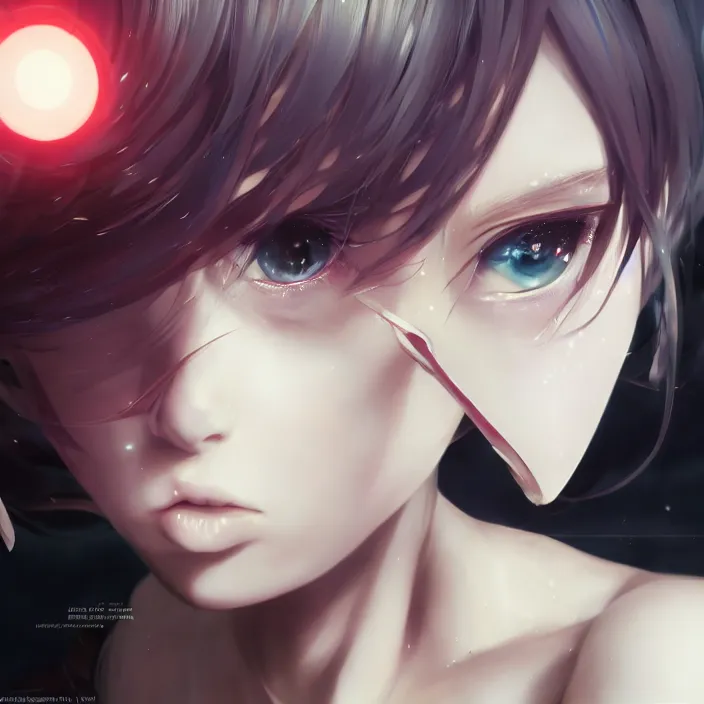 Image similar to beautiful anime girl cyborg looking surreal - by tom bagshaw, by ilya kuvshinov, rtx rendering, octane render 1 2 8 k, maya, extreme high intricate details by wlop, digital anime art by ross tran, medium shot, close up shot, composition by sana takeda, dramatic lighting by greg rutkowski, 8 k, trending on artstation