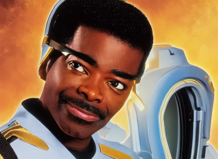 Prompt: hyper realistic ultra realistic photograph of LeVar Burton Lieutenant Commander geordi laforge, wide angle, highly detailed, 8k photograph