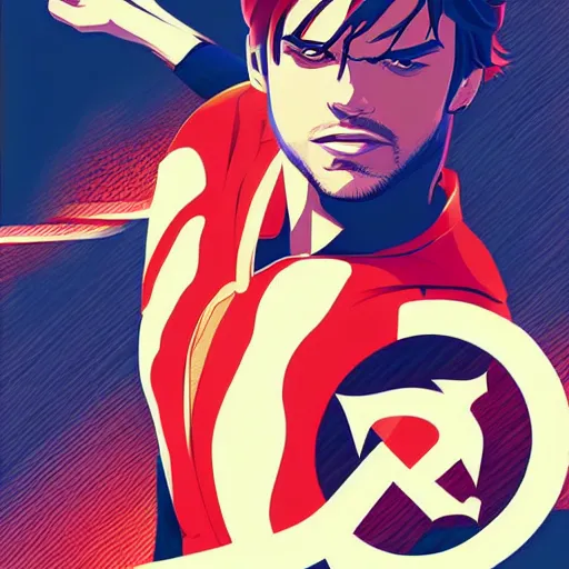 Image similar to sebastian stan. clean cel shaded vector art. shutterstock. behance hd by lois van baarle, artgerm, helen huang, by makoto shinkai and ilya kuvshinov, rossdraws, illustration, art by ilya kuvshinov