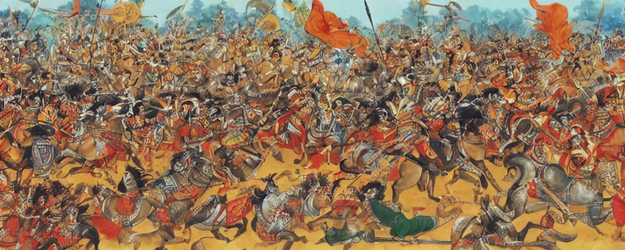 Prompt: The Battle of kurukshetra