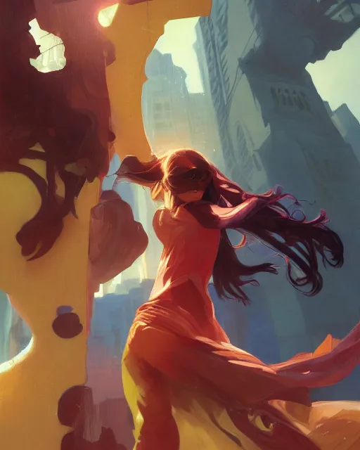 Image similar to A Full View of Kamala Khan played by Iman Vellani, filled with wonder. MCU. John Hughes film. masterpiece 4k digital illustration by Ruan Jia and Mandy Jurgens and Artgerm and greg rutkowski and Alexander Tsaruk and WLOP and william-adolphe bouguereau, award winning, Artstation, art nouveau aesthetic, Alphonse Mucha background, intricate details, realistic, panoramic view, Hyperdetailed, 8k resolution, intricate art nouveau