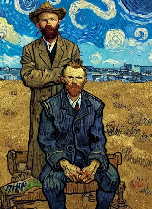 Image similar to capetown painted vincent van gogh by chiara bautista and norman rockwell and greg rutkowski weta studio, and lucasfilm