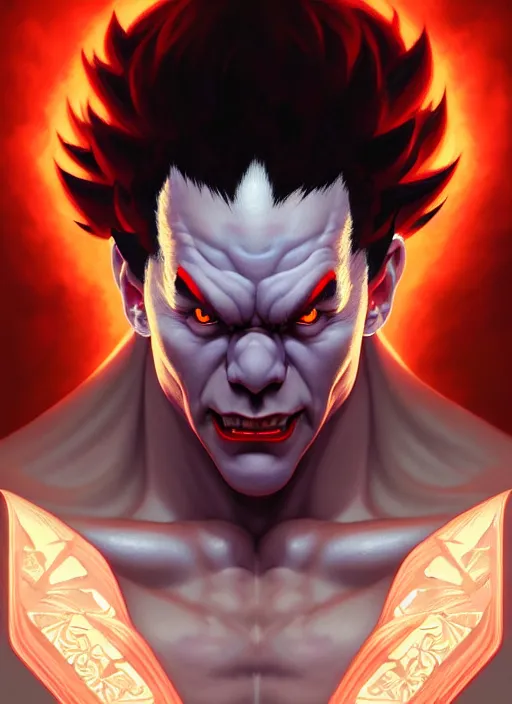 Prompt: symmetry!! portrait of akuma, street fighter, global illumination!! intricate, elegant, highly detailed, digital painting, artstation, concept art, smooth, sharp focus, illustration, art by artgerm and greg rutkowski and alphonse mucha