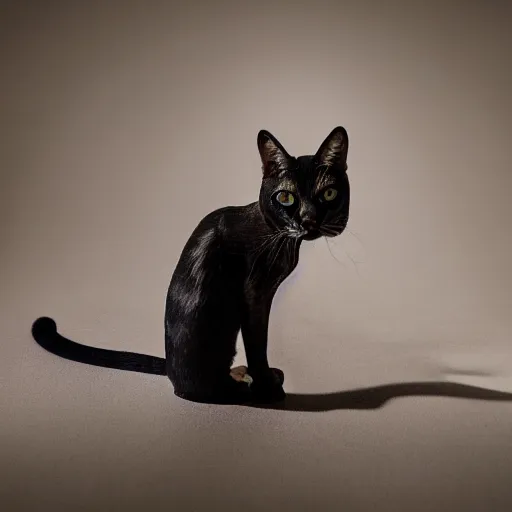 Prompt: egyptian cat, bill henson, canon eos r 3, f / 1. 4, iso 2 0 0, 1 / 1 6 0 s, 8 k, raw, unedited, symmetrical balance, in - frame,