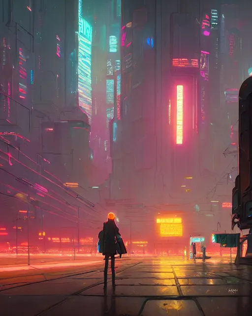 Image similar to painting of cyberpunk kyiv, detailed, by simon stalenhag, cory loftis, james gilleard, atey ghailan, makoto shinkai, goro fujita, studio ghibli, rim light, exquisite lighting, clear focus, very coherent, plain background, soft painting