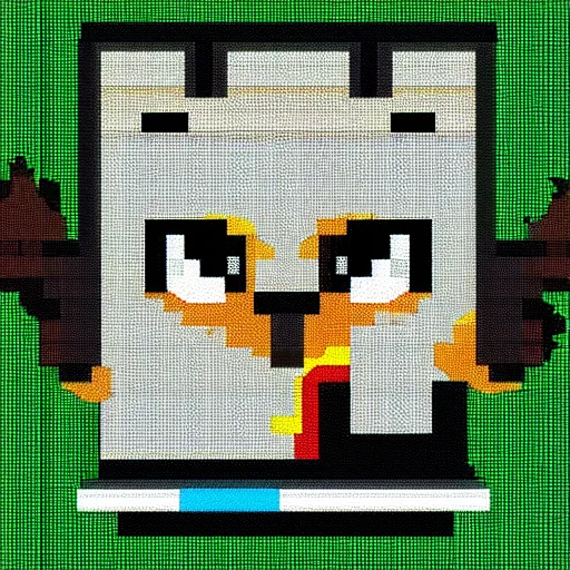 Image similar to raccon in pixel art