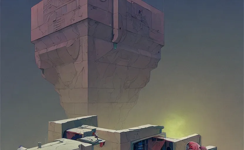 Image similar to Mysteriuos Bunker protecting a diamon, very coherent, painted by Edward Hopper, Wayne Barlowe, painted by James Gilleard, airbrush, art by JamesJean