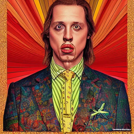 Prompt: a detailed digital art of Tommy Cash in the style of Alex Grey and Norman Rockwell, fantasy, 8k, ornate, intricate