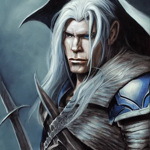 Prompt: portrait of drizzt do'urden, character art, high quality, very detailed