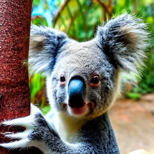 Prompt: koala selfie