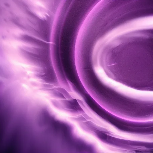 Image similar to amazing landscape photo of a purple tornado in the shape of a funnel, digital art, beautiful dramatic lighting