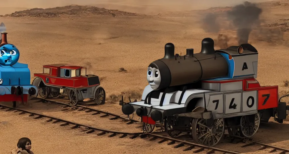 Image similar to Thomas the Tank Engine in MAD MAX: FURY ROAD