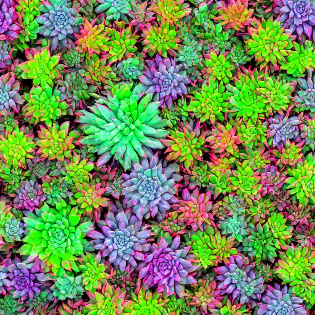 Image similar to psychedelic succulent