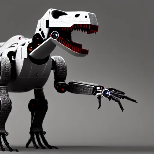 Image similar to a robotic t - rex, 3 d, 4 k